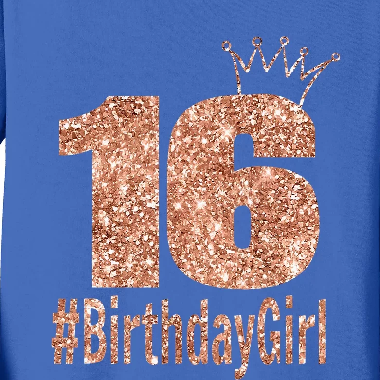 16th Birthday Gift Teen Sweet Sixteen 16 Birthday Kids Long Sleeve Shirt