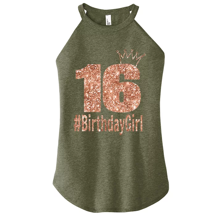 16th Birthday Gift Teen Sweet Sixteen 16 Birthday Women’s Perfect Tri Rocker Tank