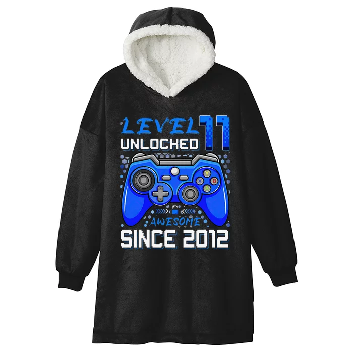 11th Birthday Gift Level 11 Unlocked Awesome 2012 Video Game Hooded Wearable Blanket