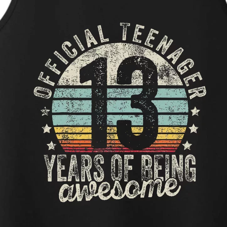 13th Birthday Gifts Teenager Performance Tank