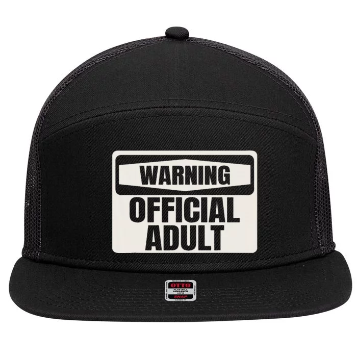 18th Birthday Gifts For Or Officially An Adult 7 Panel Mesh Trucker Snapback Hat