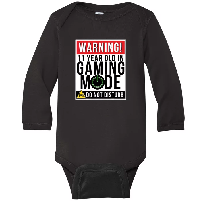 11th Birthday Gift For Boys Girls 11 Year Old Gamers Baby Long Sleeve Bodysuit