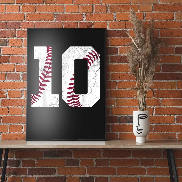 10th Birthday Gift Baseball Shirt Boys K.i.d.s Ten 10 2013 Poster