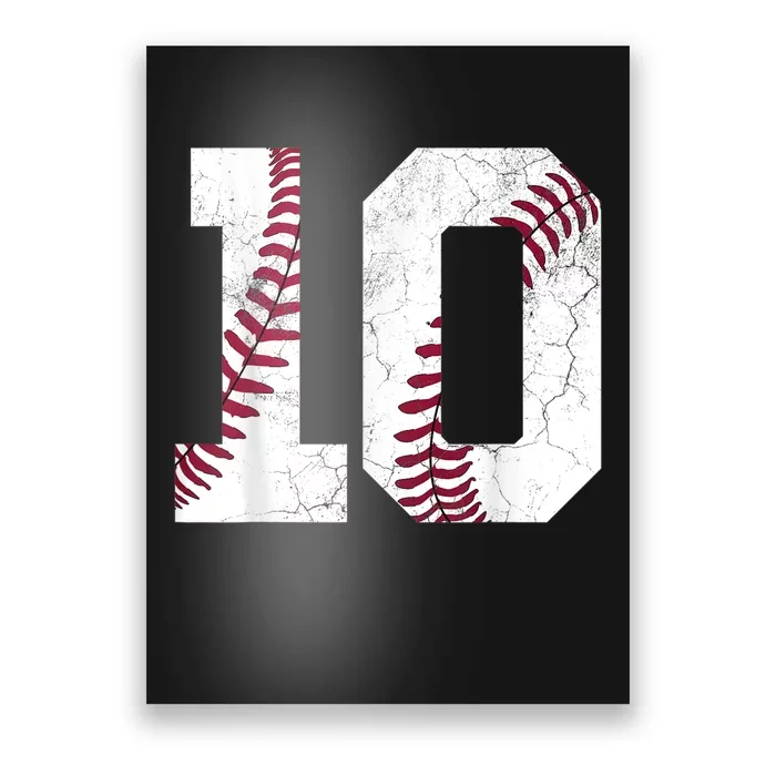 10th Birthday Gift Baseball Shirt Boys K.i.d.s Ten 10 2013 Poster