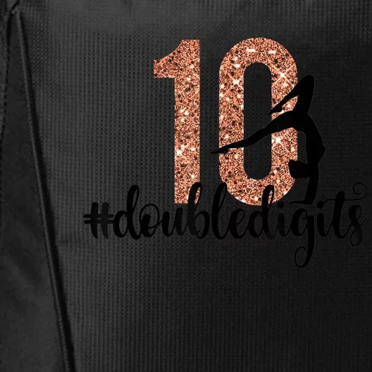 10th Birthday Gift Double Digits Girls Ten 10 Gymnastics City Backpack