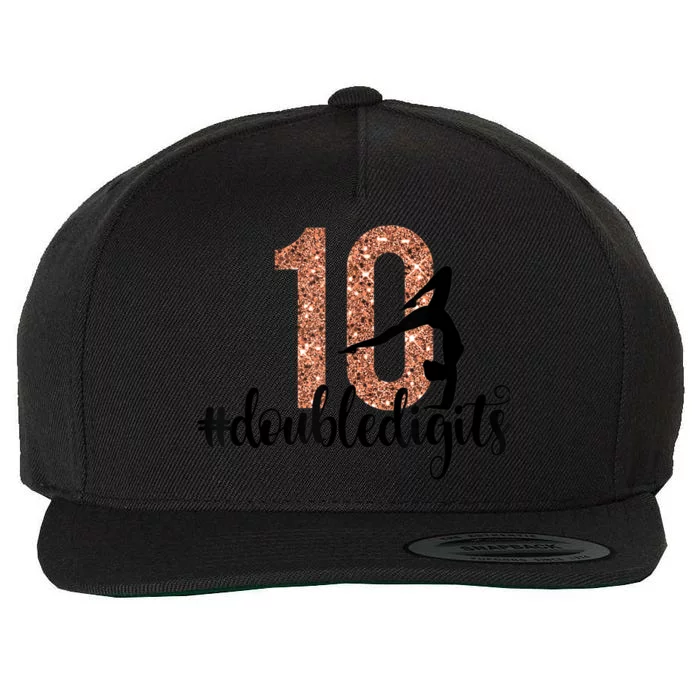 10th Birthday Gift Double Digits Girls Ten 10 Gymnastics Wool Snapback Cap