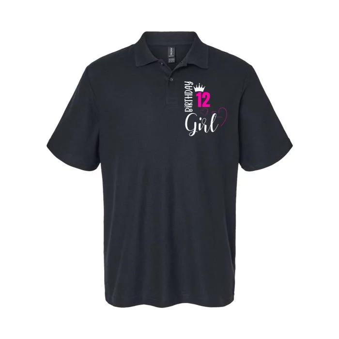 12 Birthday Girl Happy 12th Birthday Softstyle Adult Sport Polo