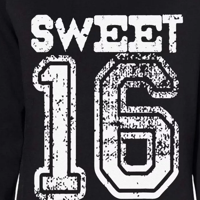 16th Birthday Gift Sweet Sixteen 16 Cracked Grunge Womens California Wash Sweatshirt