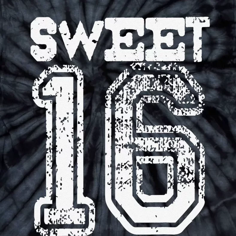 16th Birthday Gift Sweet Sixteen 16 Cracked Grunge Tie-Dye T-Shirt