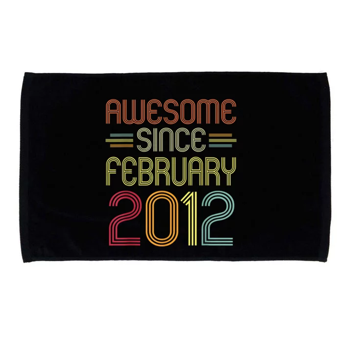 11th Birthday Gifts Awesome Since February 2012 11 Years Old Microfiber Hand Towel