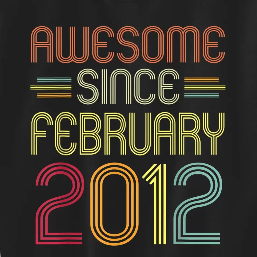 11th Birthday Gifts Awesome Since February 2012 11 Years Old Kids Sweatshirt