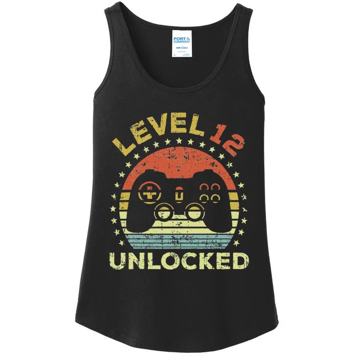 12th Birthday Gaming Level 12 Unlocked Ladies Essential Tank