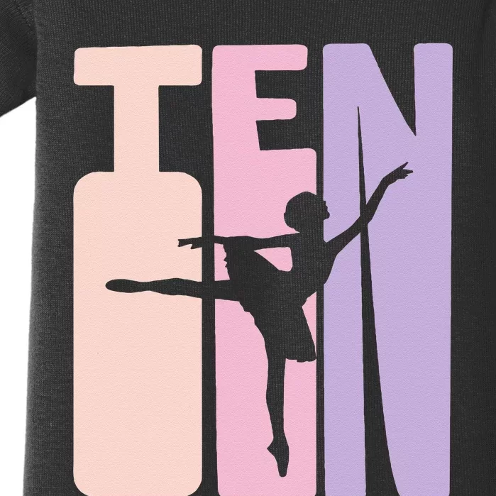 10th Birthday Gift Ballet Dancer 10 Years Old Ballerina Baby Bodysuit