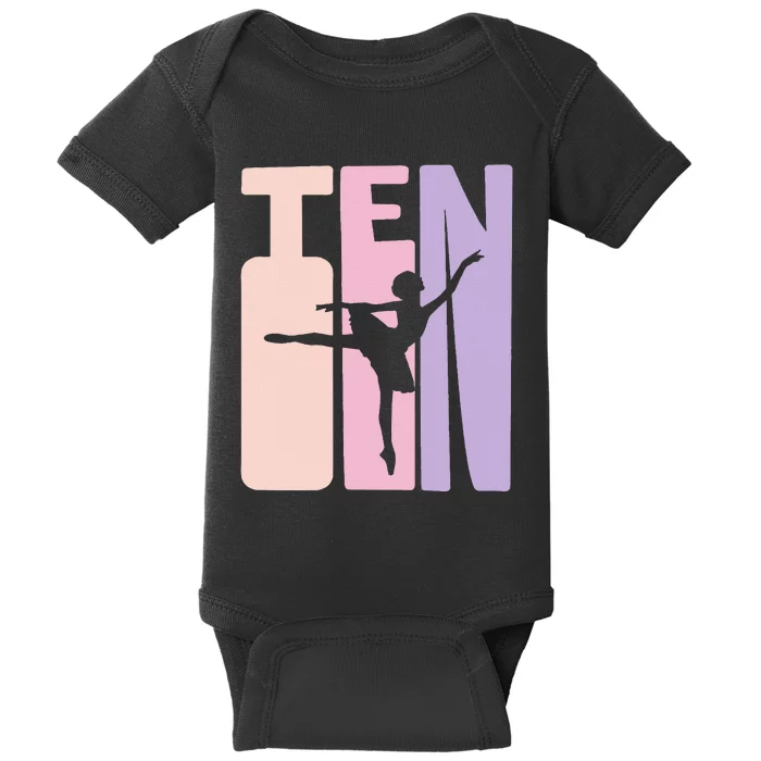 10th Birthday Gift Ballet Dancer 10 Years Old Ballerina Baby Bodysuit