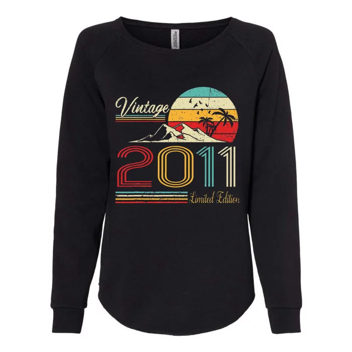 12th Birthday Gift Vintage 2011 Limited Edition 12 Years Old Womens California Wash Sweatshirt