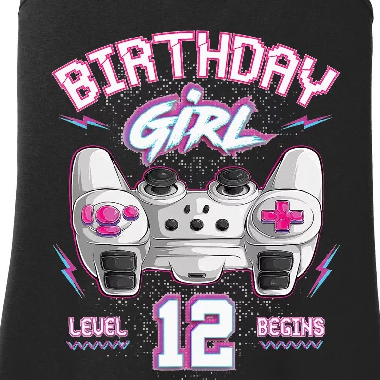 12Th Birthday  Gamer Level 12 Begins Video Games Girls Ladies Essential Tank