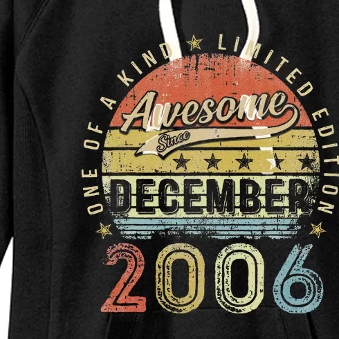 16th Birthday Gift Awesome Since December 2006 16 Year Old Women's Fleece Hoodie