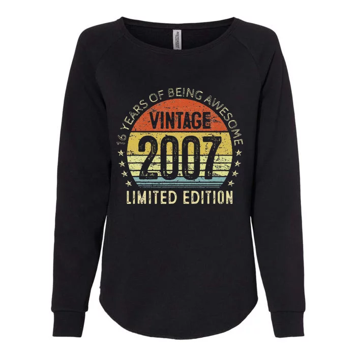 16th Birthday Gift Vintage 2007 Limited Edition 16 Year Old Womens California Wash Sweatshirt