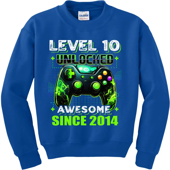 10th Birthday Gamer 10 Year Old Funny Bday Kids Sweatshirt