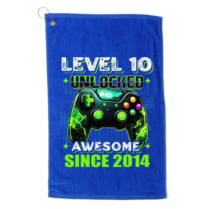 10th Birthday Gamer 10 Year Old Funny Bday Platinum Collection Golf Towel