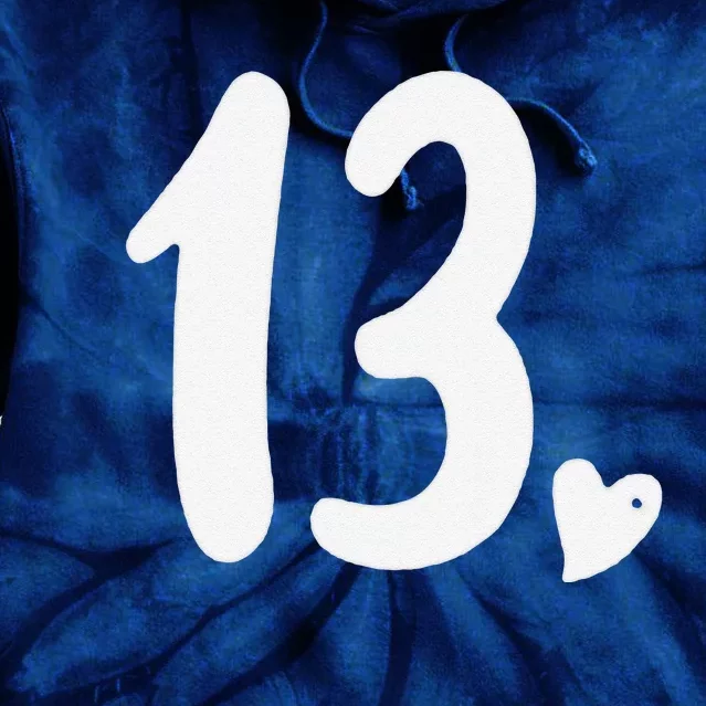 13th Birthday Heart Tie Dye Hoodie