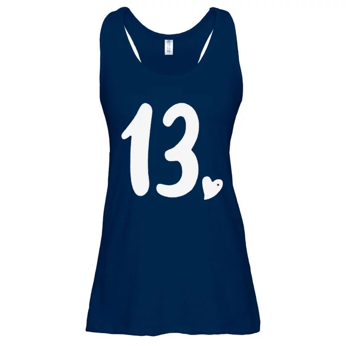 13th Birthday Heart Ladies Essential Flowy Tank