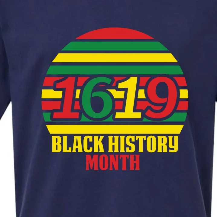 1619 Black History Month Afro America Sueded Cloud Jersey T-Shirt