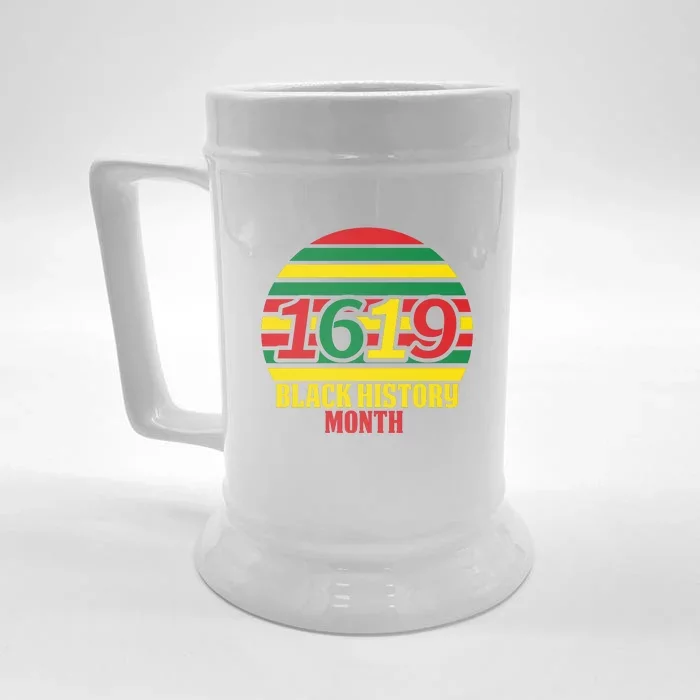 1619 Black History Month Afro America Front & Back Beer Stein