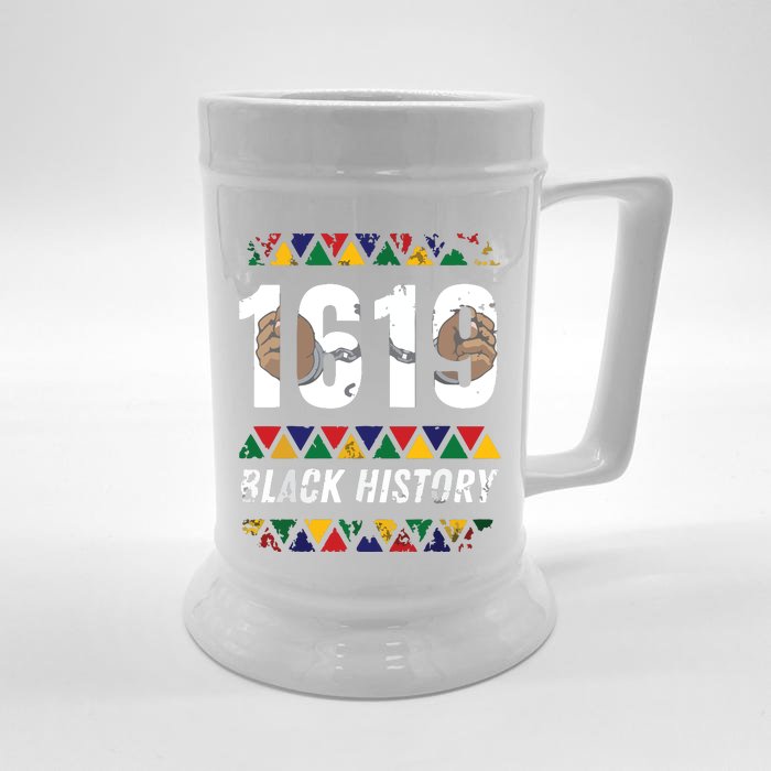 1619 Black History Month African American Pride Celebration Front & Back Beer Stein