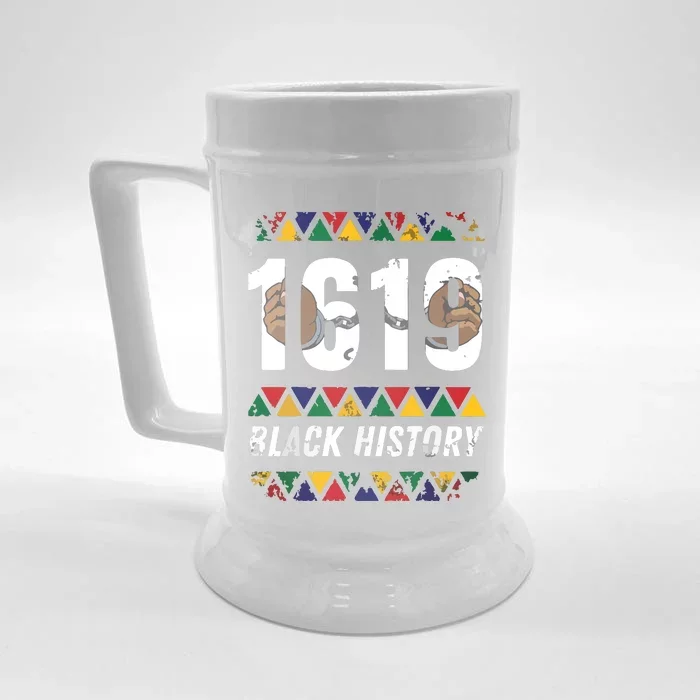 1619 Black History Month African American Pride Celebration Front & Back Beer Stein