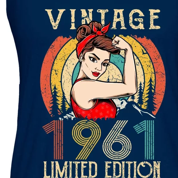 1961 birthday Ideas for wo, Awesome 62 Year Old Ladies Essential Flowy Tank