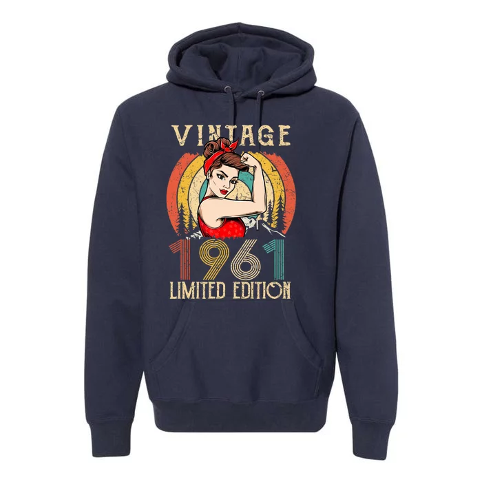 1961 birthday Ideas for wo, Awesome 62 Year Old Premium Hoodie