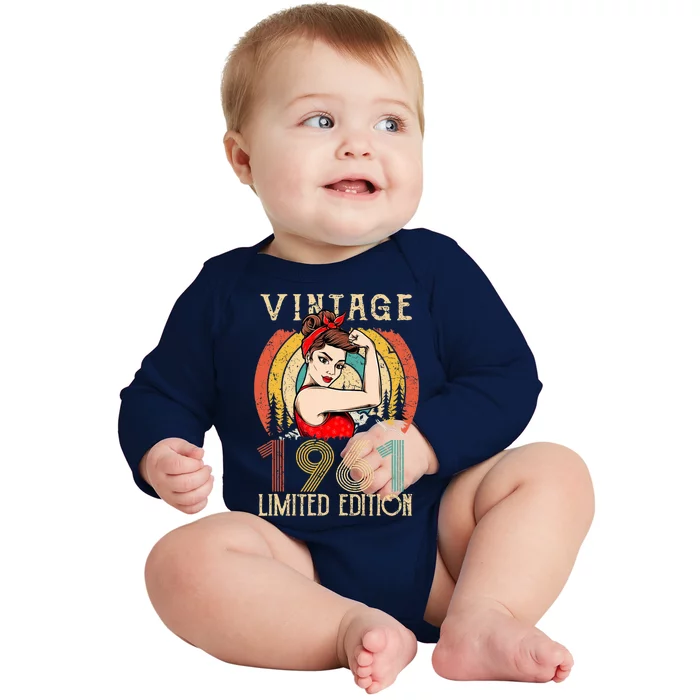 1961 birthday Ideas for wo, Awesome 62 Year Old Baby Long Sleeve Bodysuit