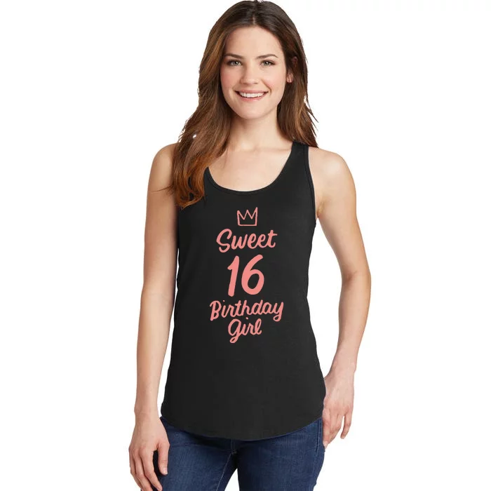 16th Birthday Idea N Sweet 16 Year Old Girl Ladies Essential Tank