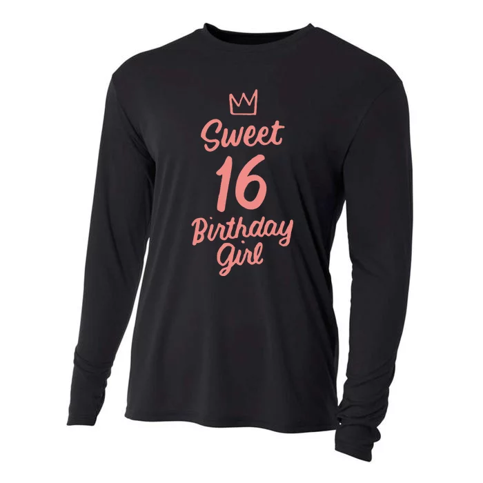 16th Birthday Idea N Sweet 16 Year Old Girl Cooling Performance Long Sleeve Crew