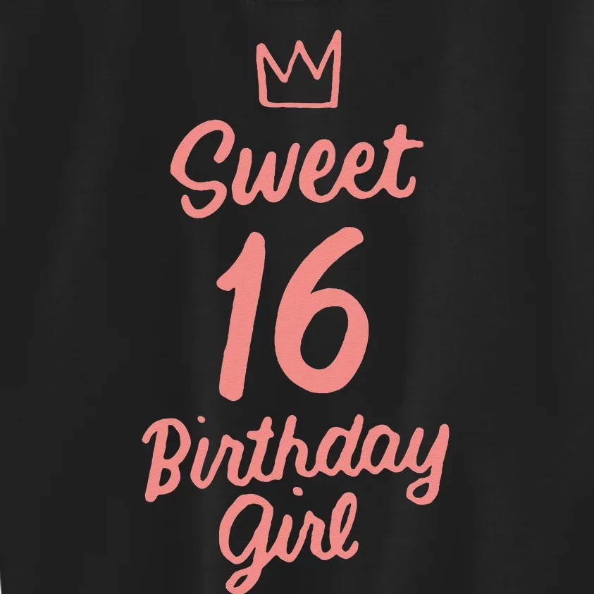 16th Birthday Idea N Sweet 16 Year Old Girl Kids Sweatshirt