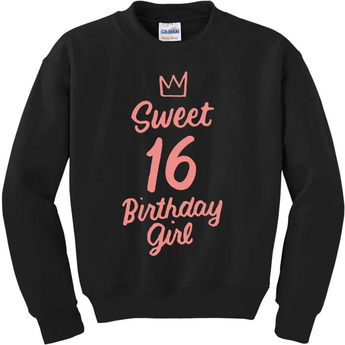 16th Birthday Idea N Sweet 16 Year Old Girl Kids Sweatshirt