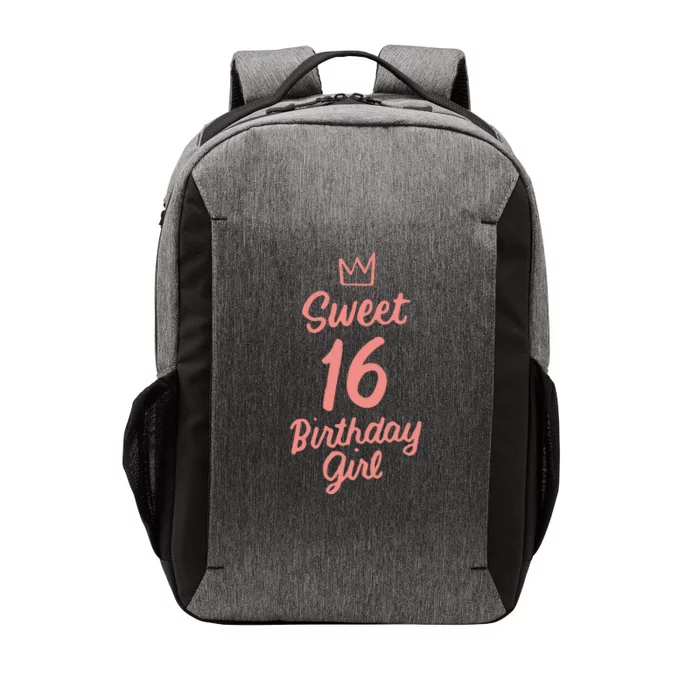 16th Birthday Idea N Sweet 16 Year Old Girl Vector Backpack