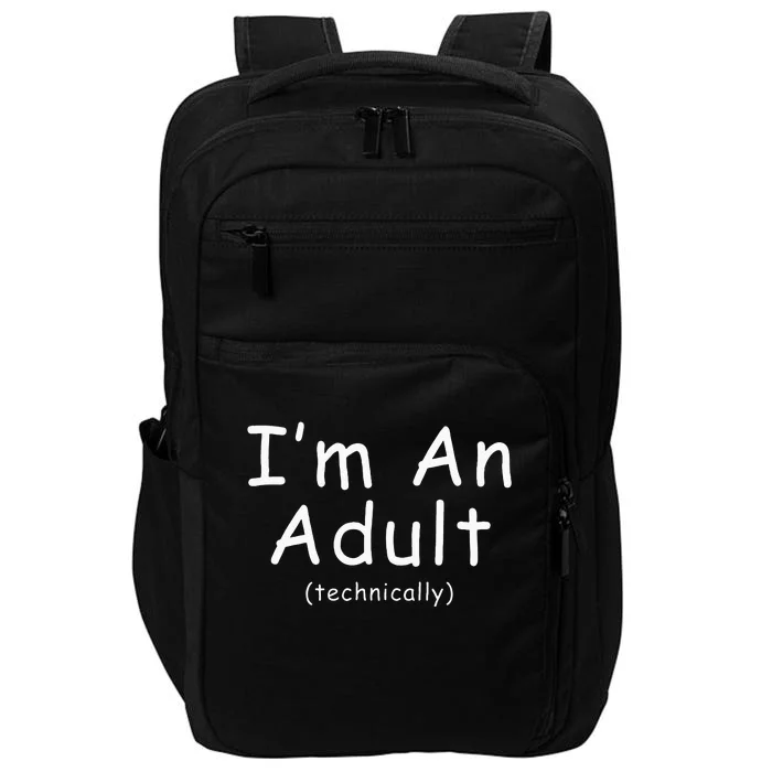 18th Birthday Im Adult Funny 18th Birthday Teen Birthday Impact Tech Backpack