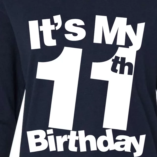 11th Birthday It's My 11th Birthday 11 Year Old Birthday Womens Cotton Relaxed Long Sleeve T-Shirt