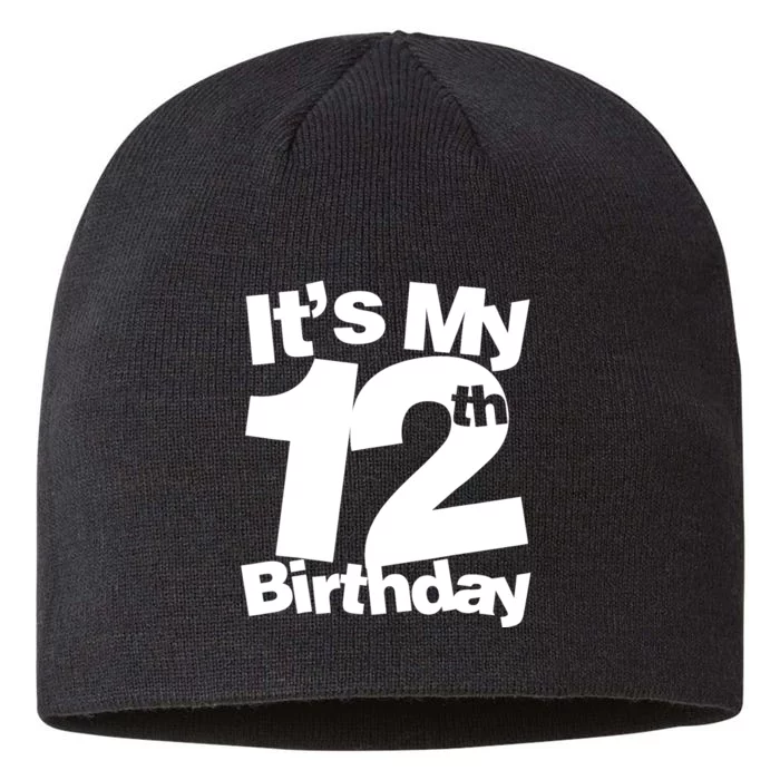 12th Birthday It's My 12th Birthday 12 Year Old Birthday 8 1/2in Sustainable Knit Beanie