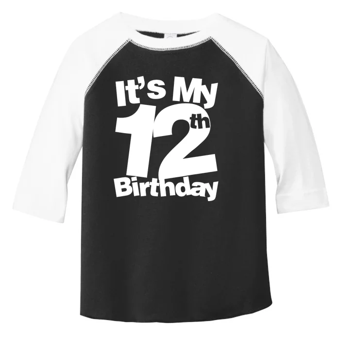 12th Birthday It's My 12th Birthday 12 Year Old Birthday Toddler Fine Jersey T-Shirt