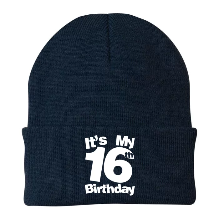 16th Birthday It's My 16th Birthday 16 Year Old Birthday Knit Cap Winter Beanie