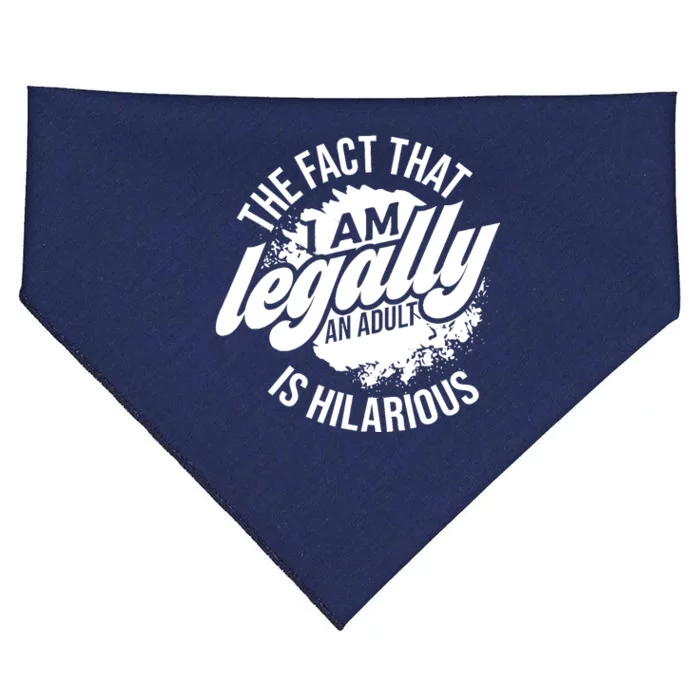 18th Birthday Im Legally An Adult Is Hilarious Funny USA-Made Doggie Bandana