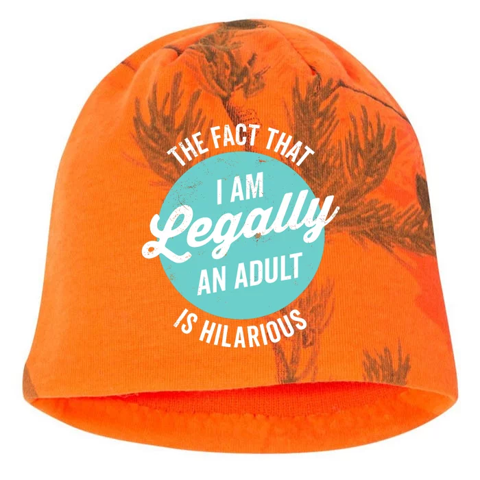 18th Birthday IM Legally An Adult Is Hilarious Funny Kati - Camo Knit Beanie