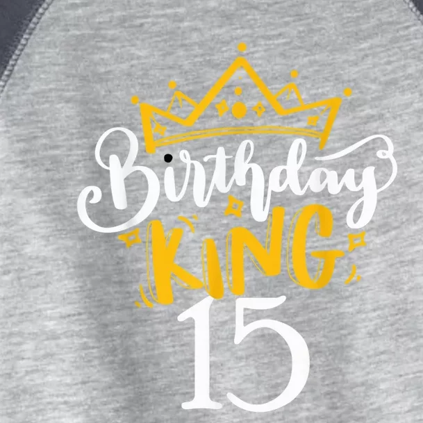 15th Birthday King 15 Years Old Party Ideas For Boy Toddler Fine Jersey T-Shirt