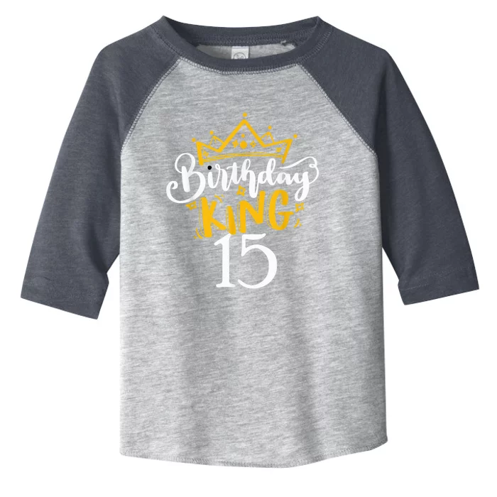 15th Birthday King 15 Years Old Party Ideas For Boy Toddler Fine Jersey T-Shirt