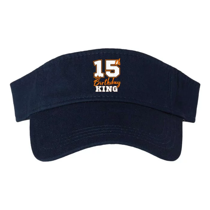 15th Birthday King Party Crown Bday Celebration Valucap Bio-Washed Visor