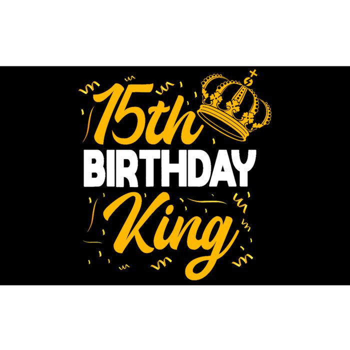 15th Birthday King Party Crown Bday Celebration Bumper Sticker