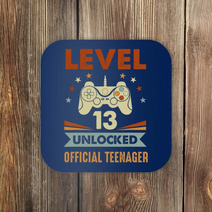 13th Birthday Level 13 Unlocked Teenager Coaster